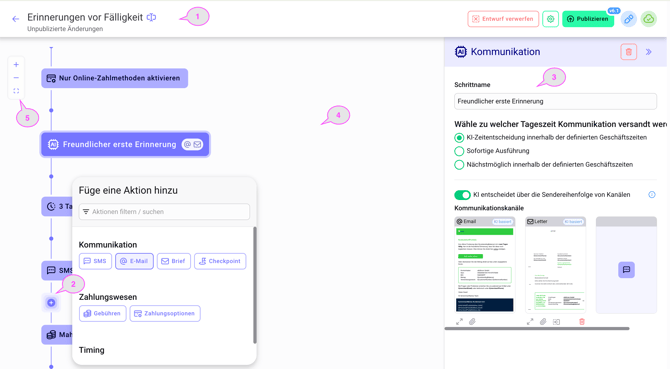 Worfklow-Benutzeroberfläche